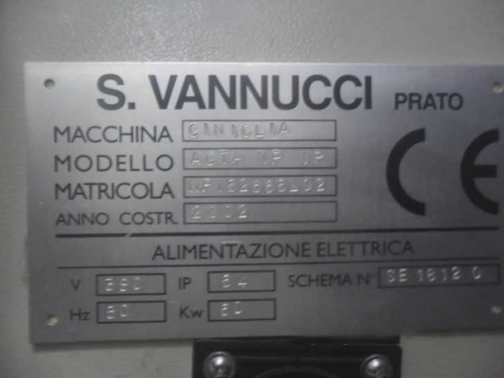 01 x Máquina de Chenille Gigliotti & Gualchieri 152 Fusos