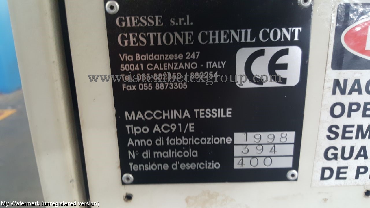 01 x Máquina de Chenille Giesse Eletrônica 96 Fusos